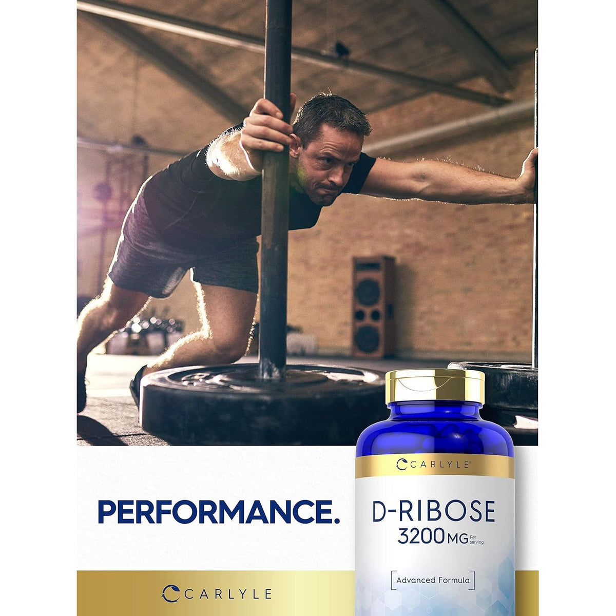 Carlyle D-Ribose Capsules | 3200Mg | 180 Pills | Advanced Formula | Non-Gmo, Gluten Free Supplement