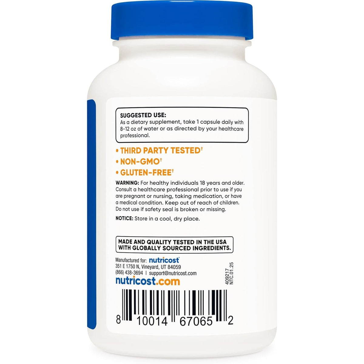 Nutricost L-Carnosine 500Mg, 120 Capsules - Gluten Free & Non-Gmo
