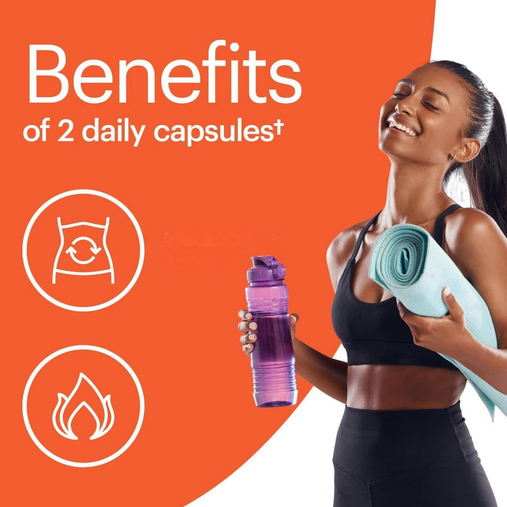 Wellthy Daily Thermogenic Capsimax, Green Tea & L-Carnitine Belly Thermogenic for Women Natural Weight Loss, Craving Control & Energy Support, 60 Count Capsules