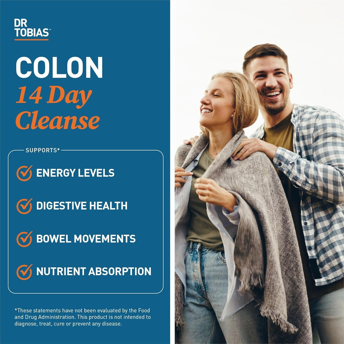 Dr. Tobias Colon Cleanse - Constipation Relief & Gut Health Support for Women & Men | 14 Day Colon Cleanser for a Gentle Colon Detox & Gut Flush - 28 Capsules (1-2 Daily)