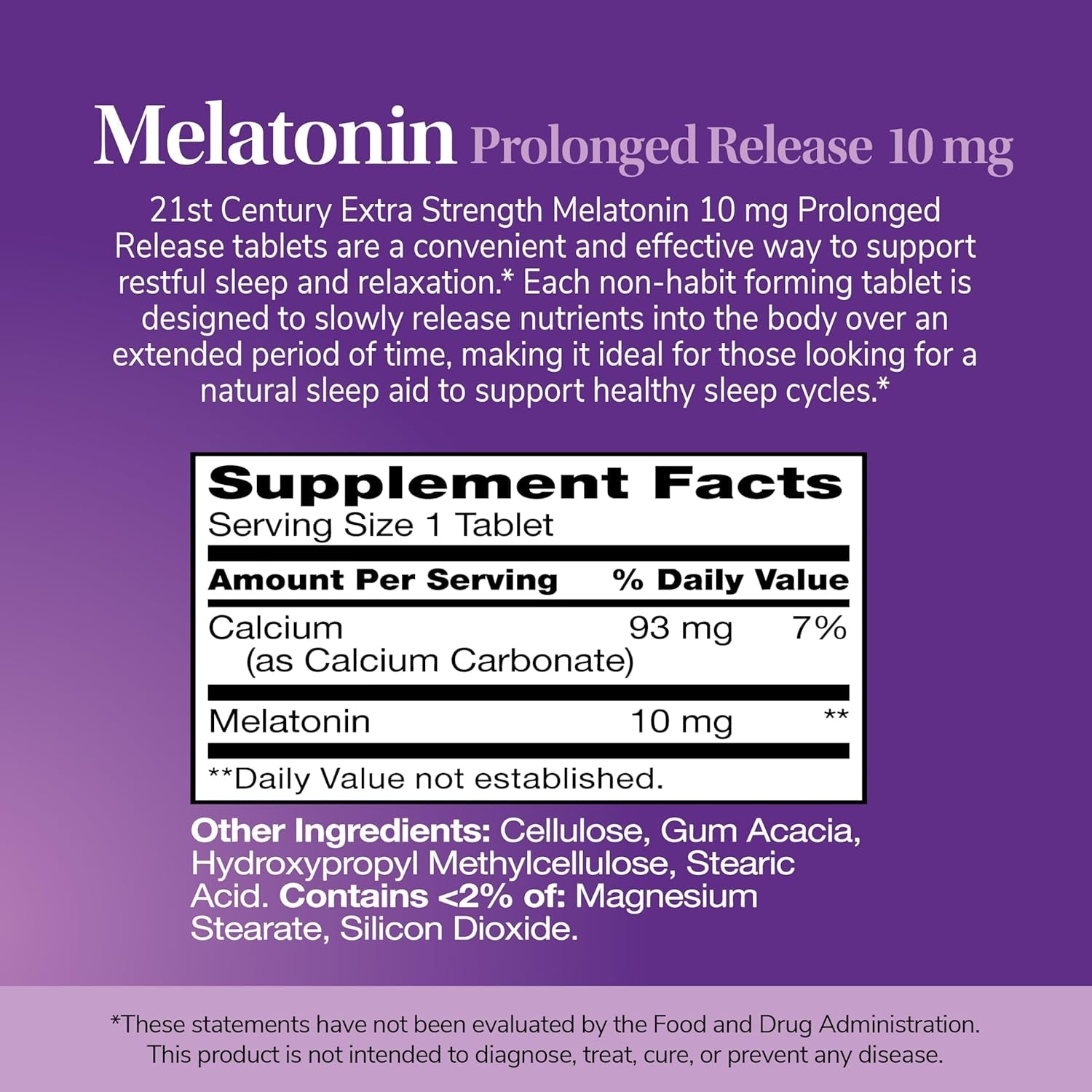 SMART MONKEY TECHNOLOGIES 21St Century Melatonin 10Mg Time Release, 120 Tablets | Non-Habit Forming Sleep Aid for Adults | Jet Lag & Shift Work | Promotes Restful Sleep | Gluten-Free & Non-Gmo