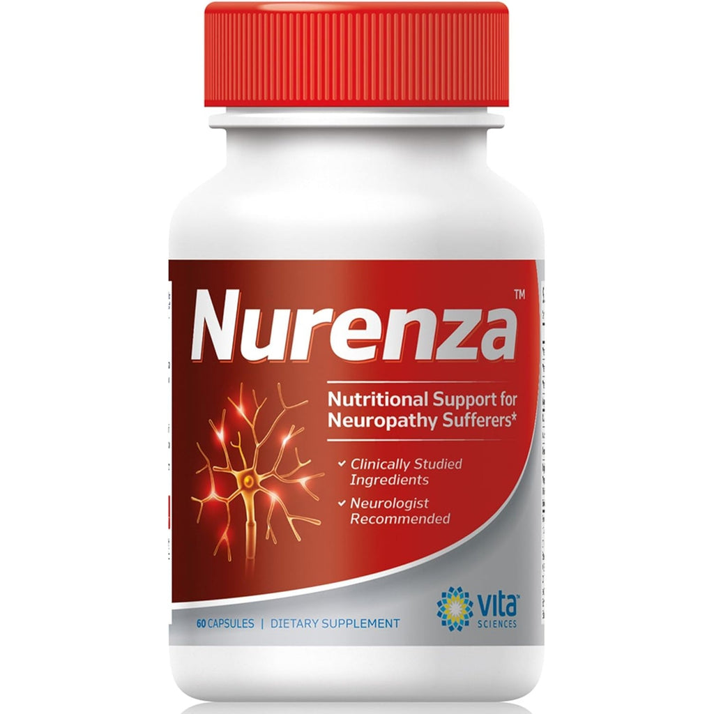 Vita Sciences Nurenza Neuropathy Relief Supplement 40X Strength Natural R-ALA Form for Nerve Health, Fast Repair W/Vitamins, Antioxidants Revitalizing Feet, Hands, Legs, and Toes. 60 Ct.