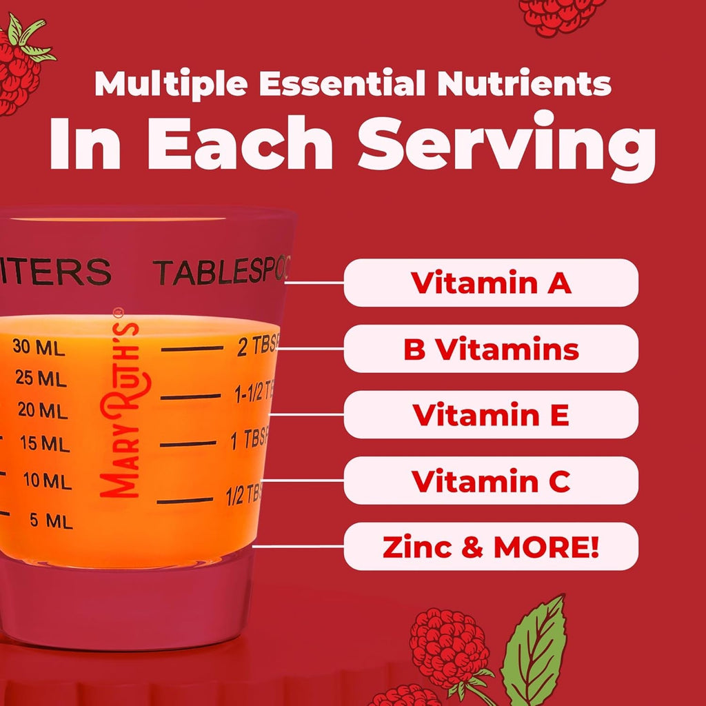 MARYRUTH'S Liquid Multivitamin for Women, Men & Kids | Vitamin a C D E B6 B12 Biotin Zinc | Immunity | Energy Metabolism | 15+ Key Nutrients | Vegan | Non-Gmo | Gluten Free | Sugar Free | 15 Servings
