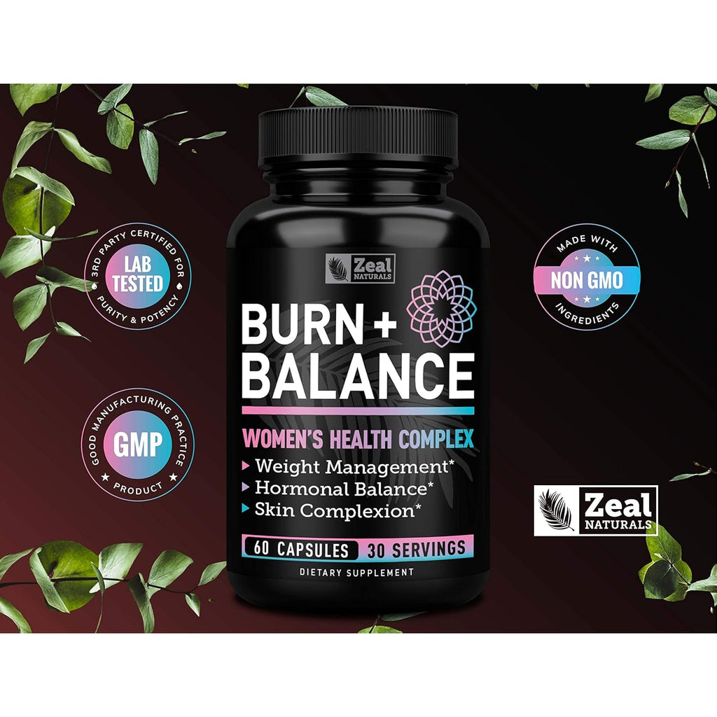 Zeal Naturals Weight Loss Support for Women + Daily Balance Vitamins (Iron, Vitamin D, Setria®, Folate) Premium Diet Support Pills for Women+ Multivitamin and Hormone Support