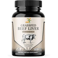 Grass Fed Desiccated Beef Liver Capsules (120 Pills, 480-500Mg Each) - Natural Iron, Vitamin A, B12 for Energy - Humanely Pasture Raised Undefatted without Hormones or Chemicals