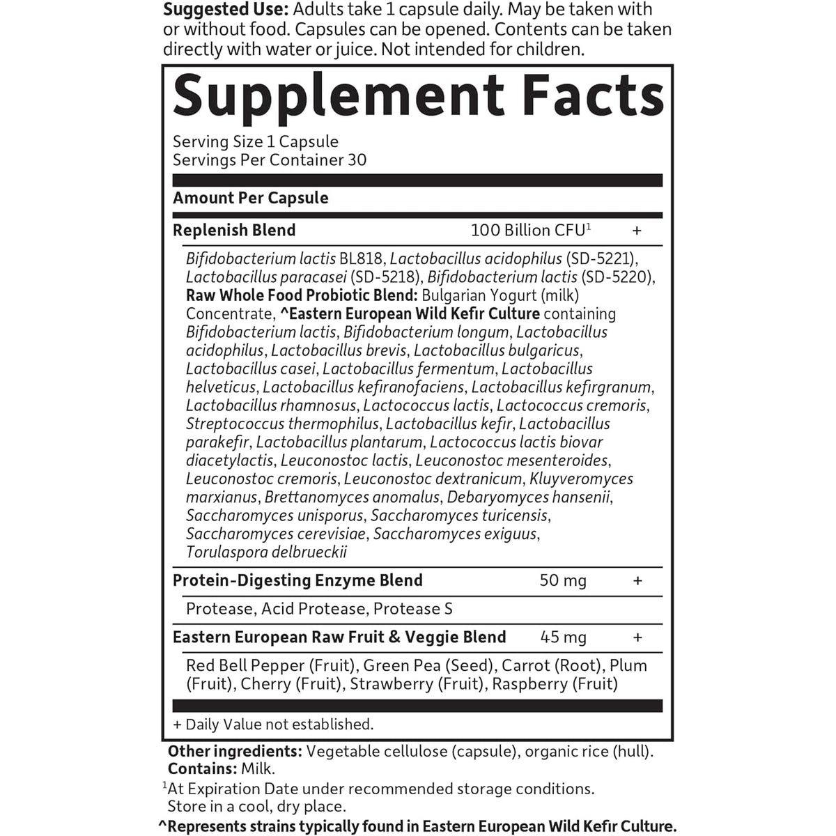 Garden of Life Raw Probiotics for Women and Men with Digestive Enzymes, 100 Billion CFU, Clinically Studied Strains, Shelf Stable, 30 Capsules