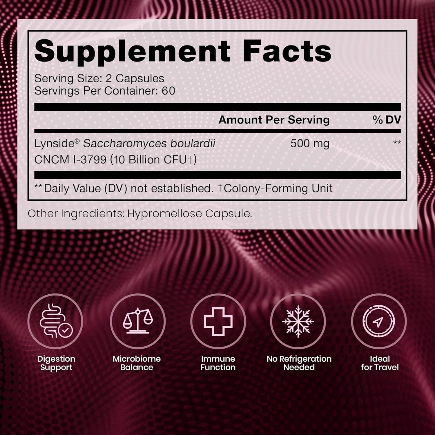 Saccharomyces Boulardii Probiotics 10 Billion CFU Made in USA | No Fillers Patented Strain: Lynside CNCM I-3799 Probiotics for Men and Women | Pure Therapro Rx, Pharma Grade 120 Count