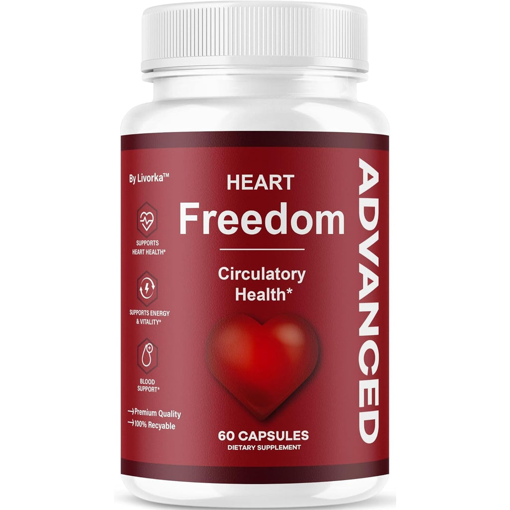 Heart Freedom - Heart Freedom Capsules, Official Pills All Natural Ingredients - Maximum Strength, Premium Advanced Formula Support Health & Wellness, 60 Capsules for 1 Month