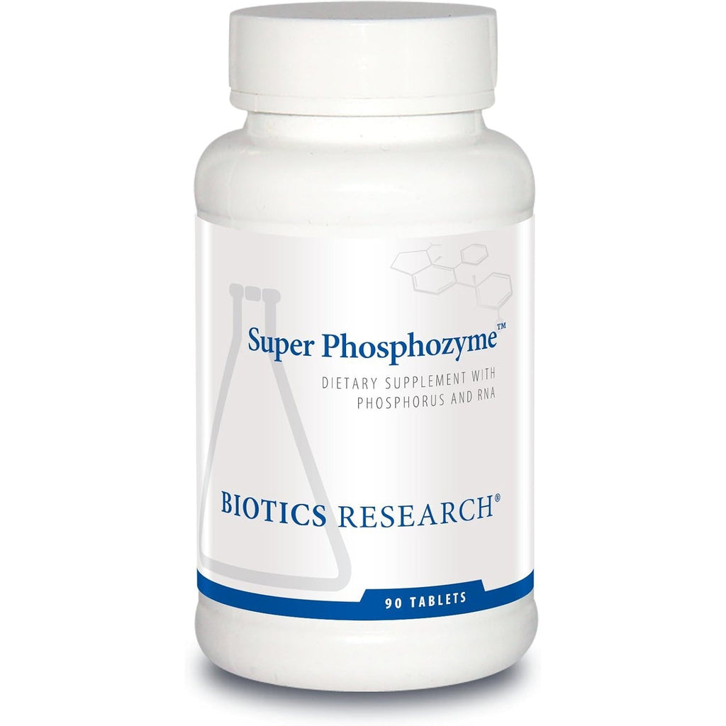 Biotics Research Super Phosphozyme –Phosphorous and RNA, Electrolytes, Healthy Bones and Teeth, Protein Production, Energy Support, 90 Tablets