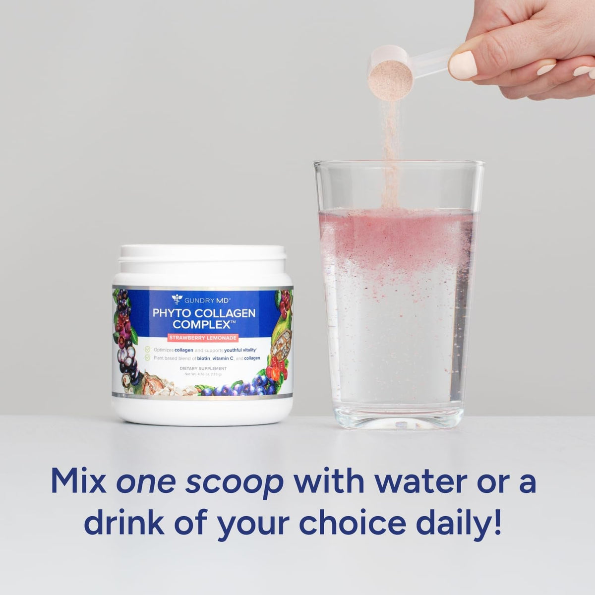 Gundry MD® Phyto Collagen Complex – Collagen Support Powder with Vitamin C, Amino Acids and Polyphenols, Strawberry Lemonade Flavor