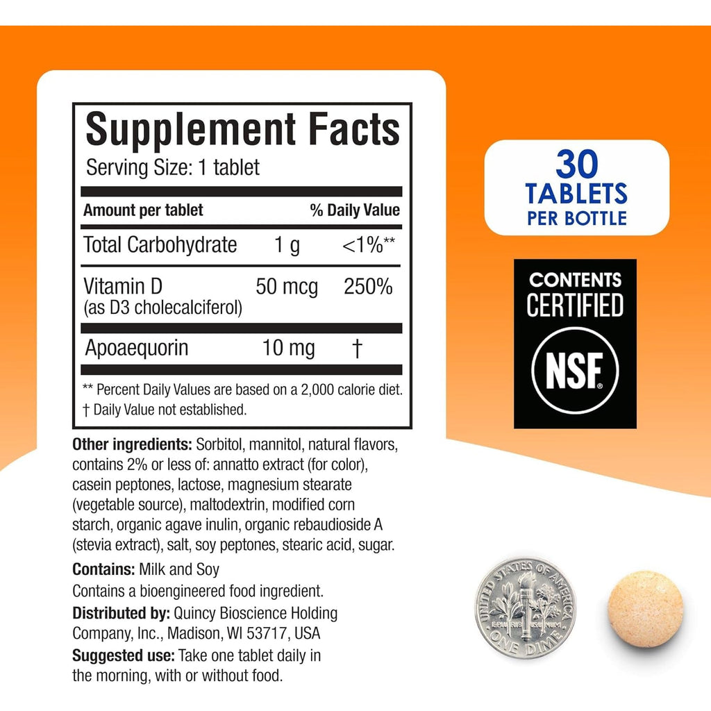 Prevagen Regular Strength Orange Chewables - 60 Tablets (2 Month Supply) | Formulated for Your Brain | 10Mg of Apoaequorin plus Vitamin D3 with 7-Day Pill Minder
