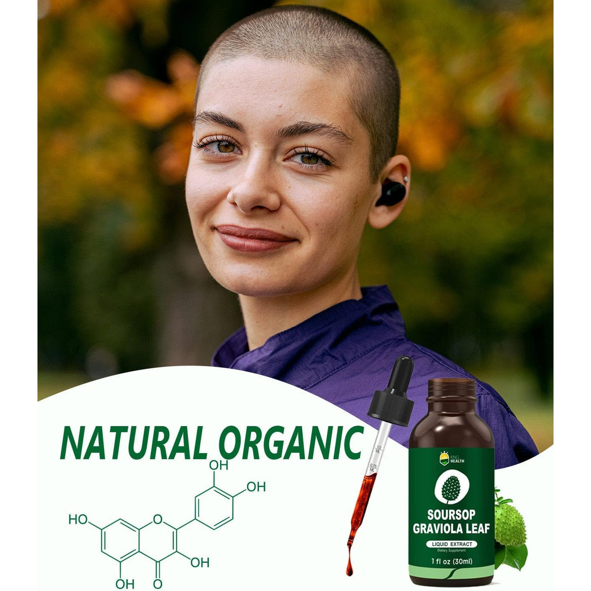 Organic Soursop Graviola Leaf Extract Liquid Drops | Soursop Bitters Liquid | GMP Certified | Vegan, Non-Gmo, Gluten Free | Immune Support | 1 Fl Oz
