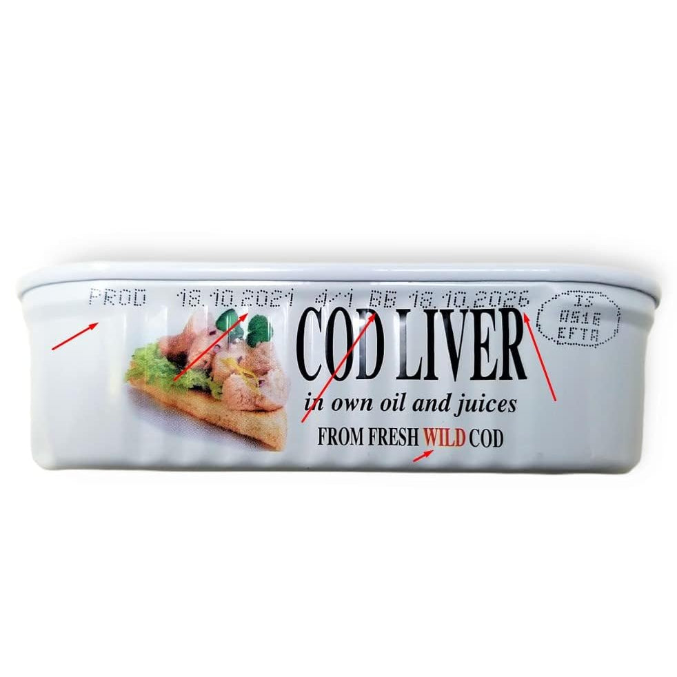Belveder Wild Cod Liver 120G Can from Iceland (6 - PACK)