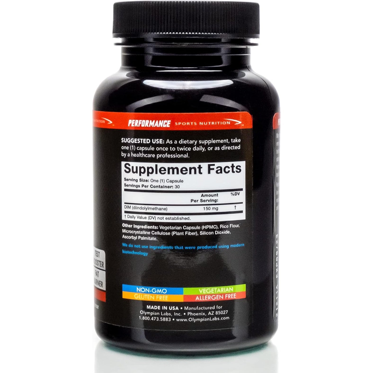 Olympian Labs DIM 150Mg - DIM Diindolylmethane Supplement Capsules Supporting Hormone Balance, Clear Skin, PCOS, & Aid in Fitness Regimes - 30 Capsules (30 Day Supply)