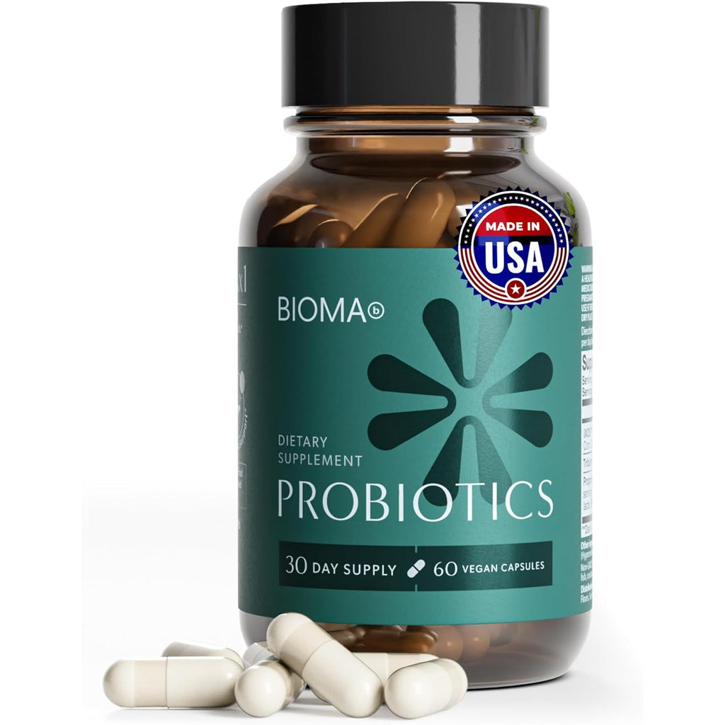 BIOMA Probiotics - Digestive Health Probiotic - Gut Support for Men & Women with Xylooligosaccharides, Tributyrin & Bifidobacterium - Vegan & Gluten Free - 60 Delayed-Release Capsules (30-Day Supply)