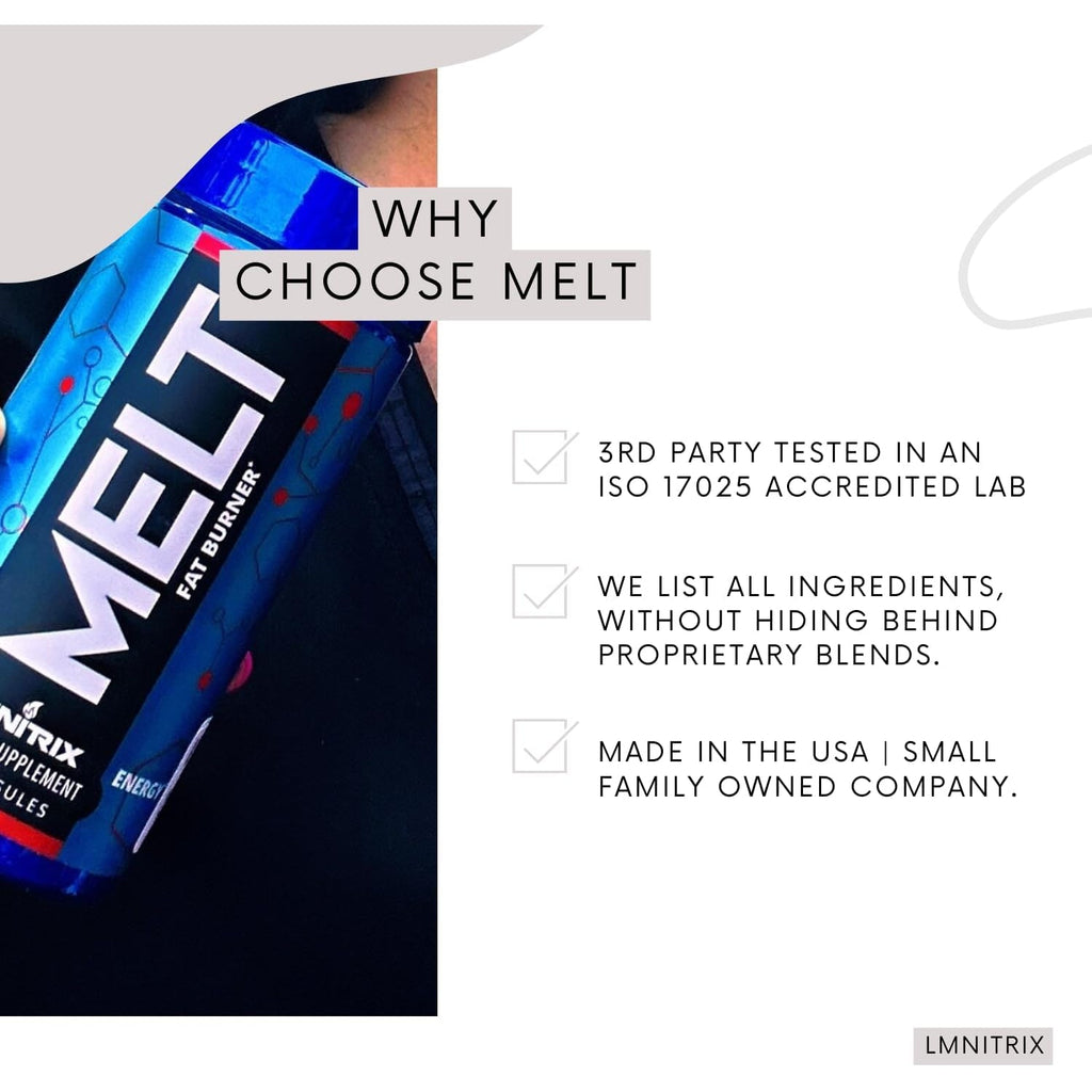 MELT EXT - Extreme Thermogenic Fat Burner - Powerful Weight Loss Aid, Stronger than Most Diet Pills - True Plateau Destroyer - Lose Weight Fast for Men and Women - Real Results - 60 Caps