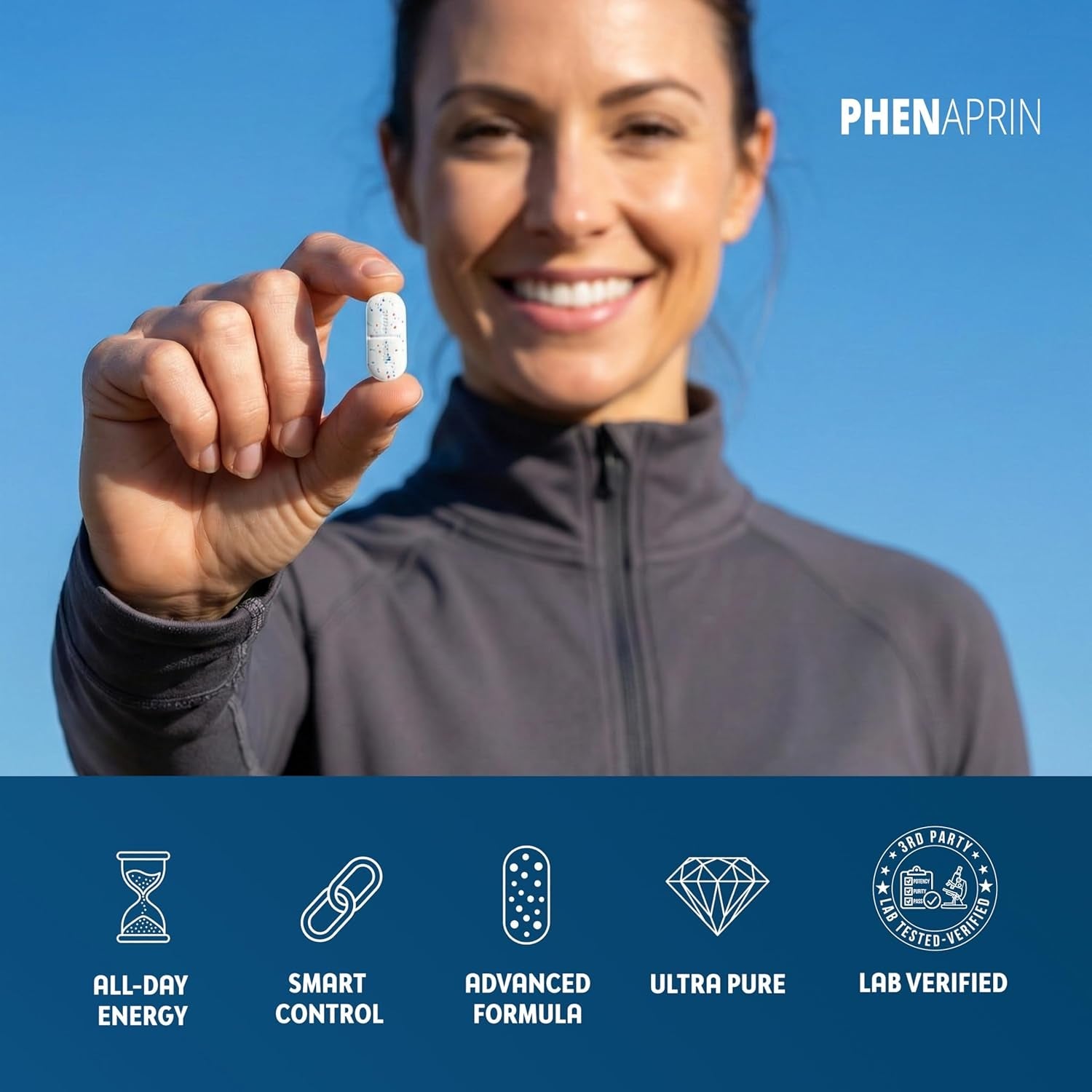 Phenaprin TX7 Powerful Diet Pills for Weight Loss & Appetite Suppressant Support - Nootropic Energy, Focus & Food Noise Control - Smart Formula for Women & Men - 60 Tablets