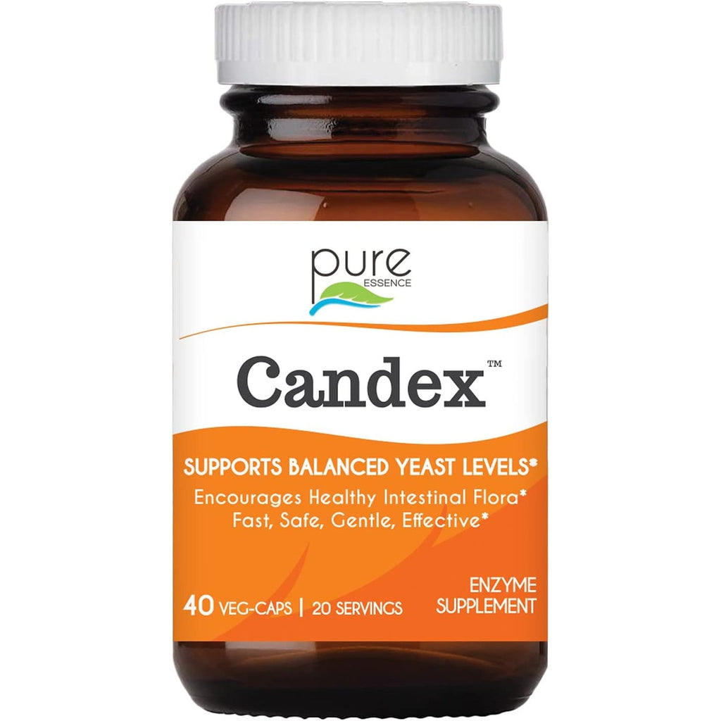 Pure Essence Candex Supplement - Yeast Overgrowth Supplement with Digestive Enzymes, Yeast Infection Probiotic Aid for Men and Women - 40 Capsules
