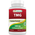 Best Naturals TMG Trimethylglycine (As Betaine Anhydrous) 1000 Mg Serving - 120 Capsules - Healthy Homocysteine Levels & Methylation Support (120 Count (Pack of 1))