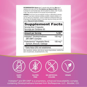 Nature'S Way Dim-Plus DIM Supplement, Br-Diindolylmethane 100 Mg per 2- Capsules, Supports Balanced Estrogen Metabolism, Prostate Function, and Premenstrual Breast Comfort*, 120 Vegan Capsules