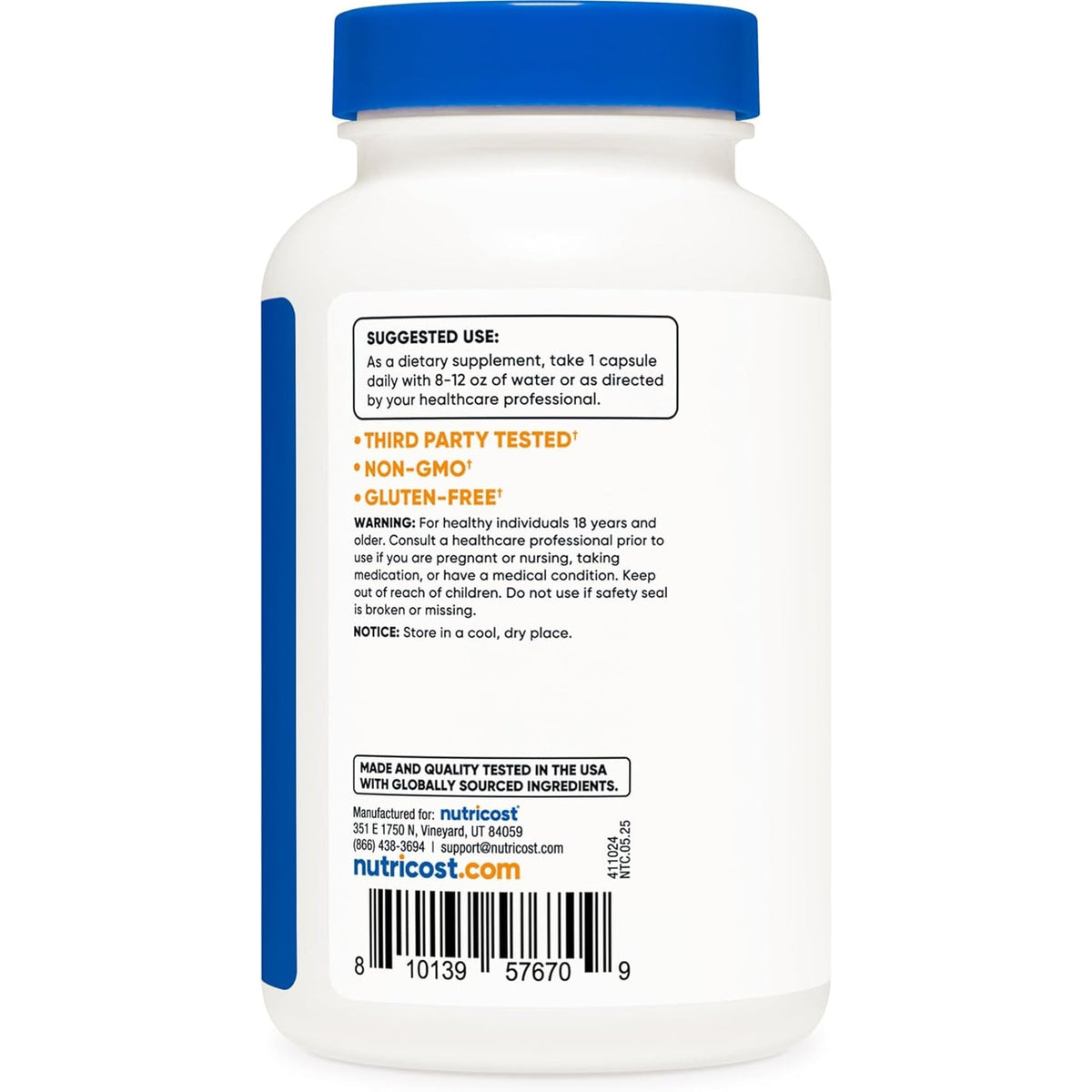 Nutricost Jiaogulan Extract 120 Capsules for 120 Servings per Bottle - Vegan, Gmo-Free, Gluten-Free