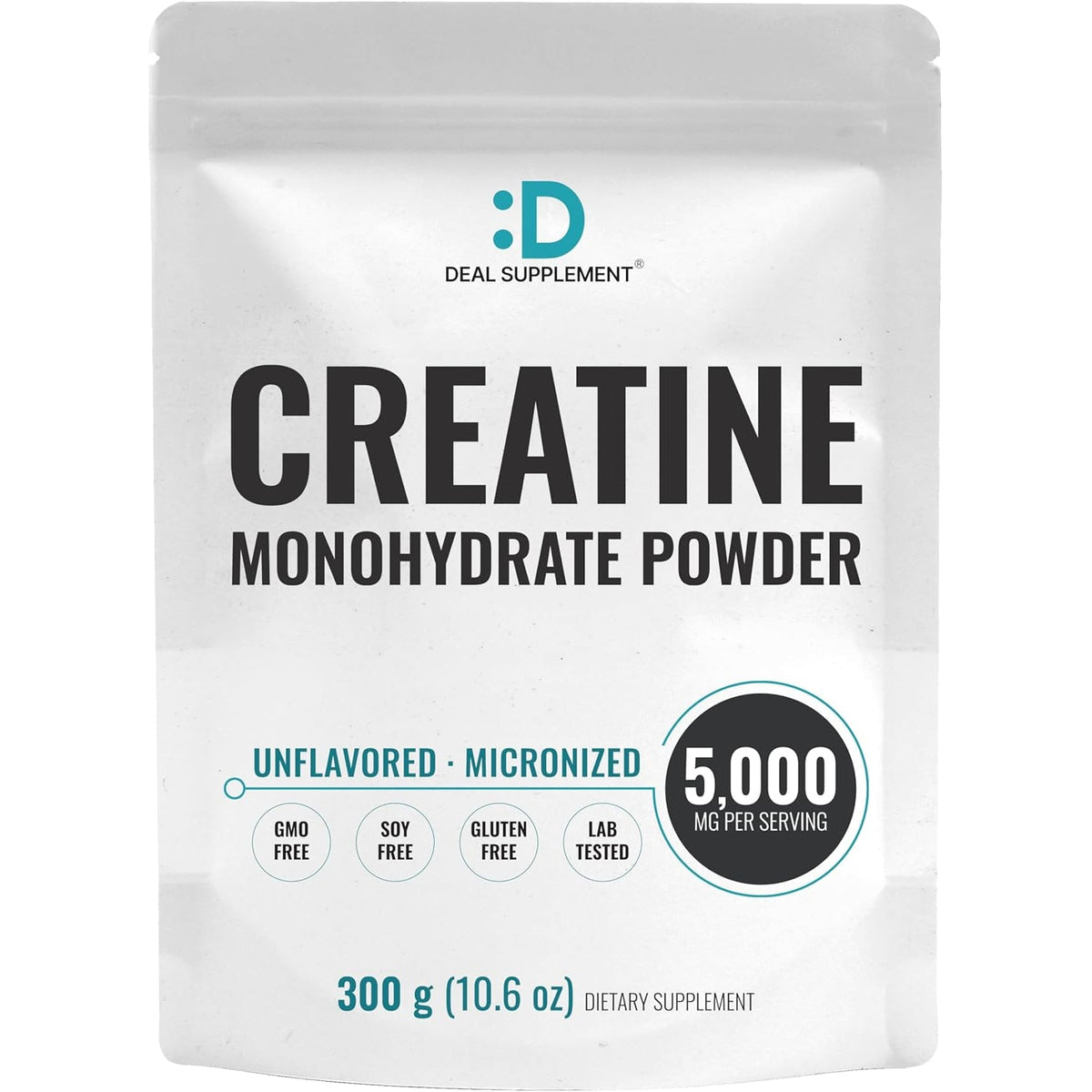 DEAL SUPPLEMENT Instant Creatine Monohydrate Powder, 5G per Serving – 60 Servings | Micronized, Unflavored, Fast Absorbing Formula | Filler Free, Non-Gmo, Keto Friendly, Vegan