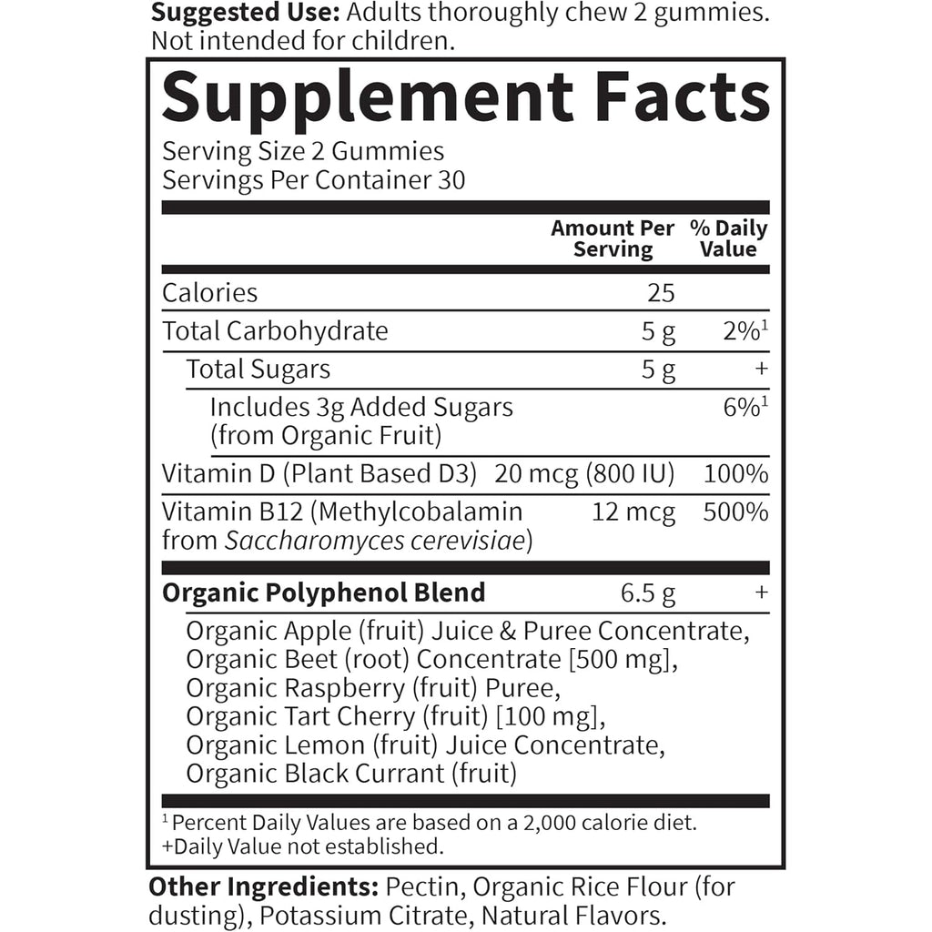 Garden of Life Organic Beet Root Gummies Made from Pectin with Antioxidants, Vitamin C, Vitamin D & B12 for Heart Health & Energy – BEETS Gummies – Vegan, Gluten Free, Non GMO, Raspberry, 30 Servings