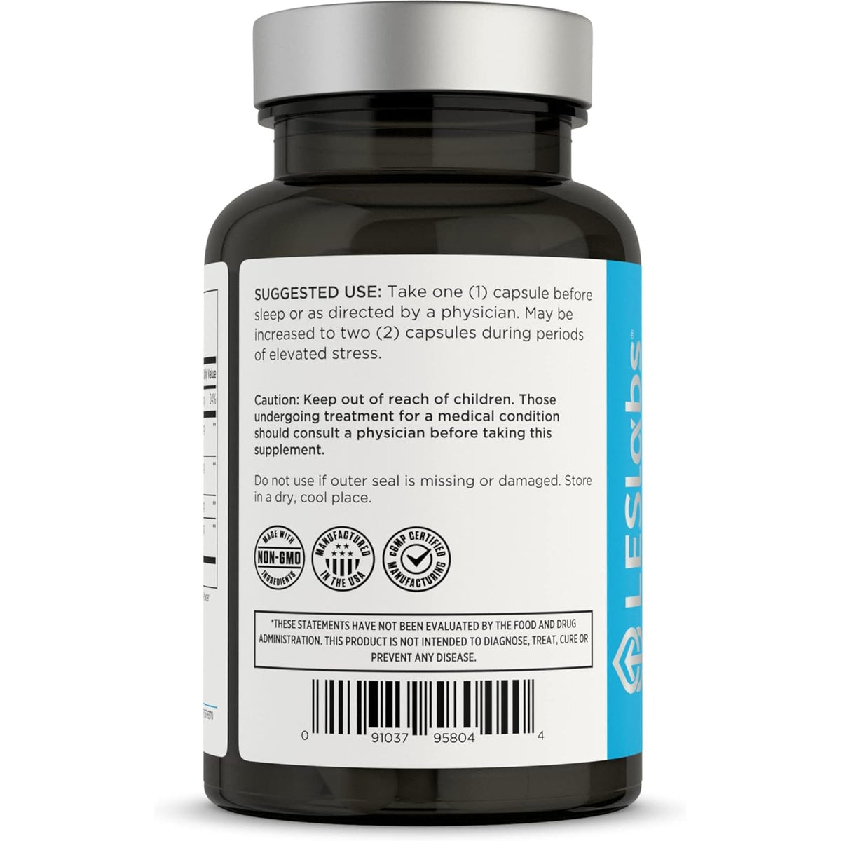 LES Labs Cortisol Health – Stress Relief, Balanced Cortisol Response, Relaxation & Deep Sleep – Phosphatidylserine, Magnesium, Magnolia Bark, Rhodiola Rosea & Ashwagandha – Non-Gmo – 60 Capsules
