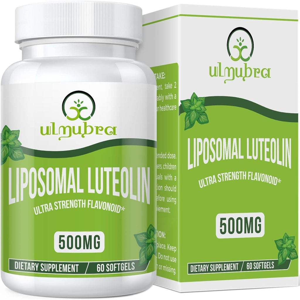 Ulmubra Liposomal Luteolin 500MG, Maximum Absorption, Potent Flavonoid, 60 Softgels, Luteolin Supplement, Non-Gmo, Gluten Free