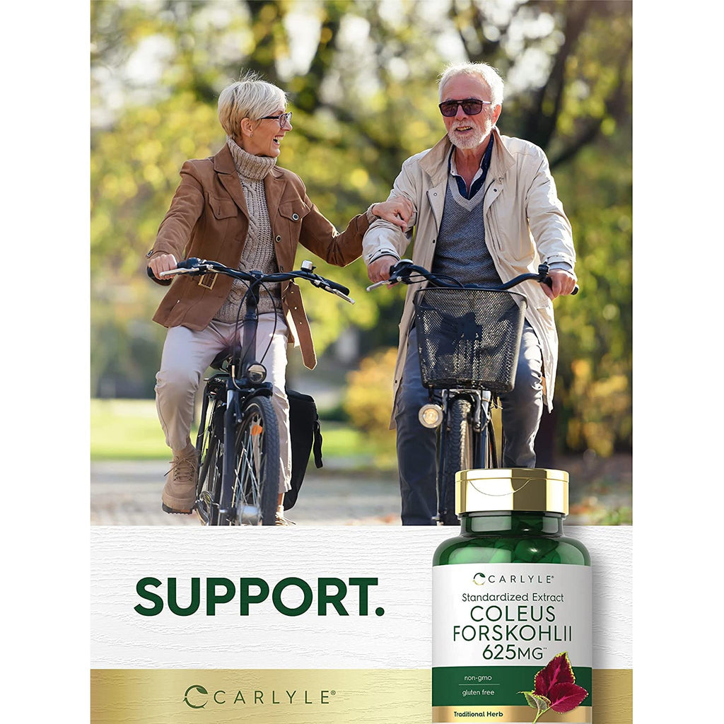 Carlyle Coleus Forskohlii Capsules | 100 Count | Forskolin Standardized Extract Supplement | Non-Gmo & Gluten Free