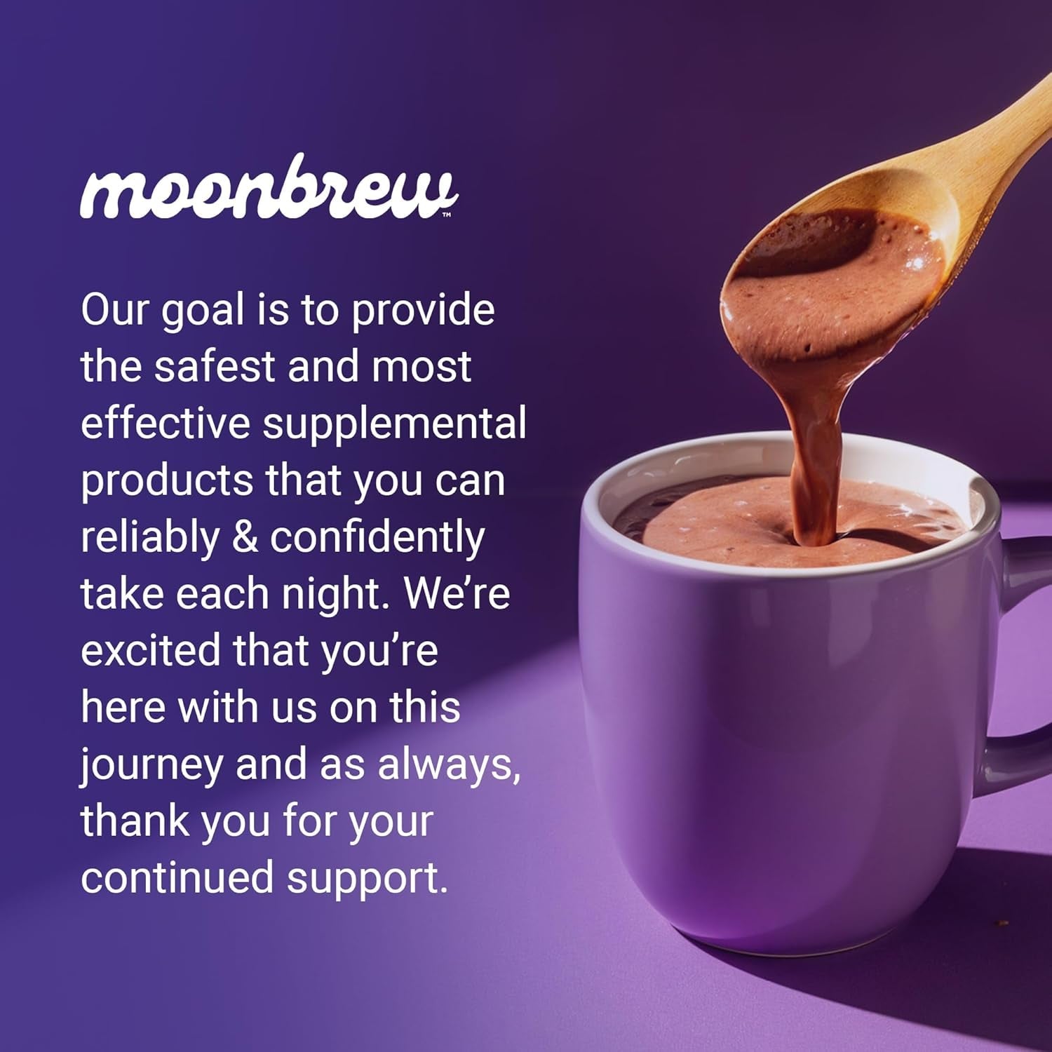 Moonbrew Nighttime Extra Strength Magnesium Hot Cocoa, Natural Sleep Aid Drink Mix for Adults - Calming Melatonin-Free Sleep Support - Hot Chocolate Powder with L-Theanine & Zinc Glycinate
