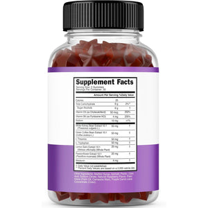 Night Time Fat Burner Gummies (60 Count) Weight Loss & Metabolism - Sugar-Free - Delicious Raspberry Flavored Melatonin Supplement Gummies - Vegan Safe - Third Party Tested - Made in USA