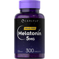 Carlyle Melatonin 5Mg | 300 Tablets | Drug Free Supplement | Vegetarian, Non-Gmo, Gluten Free