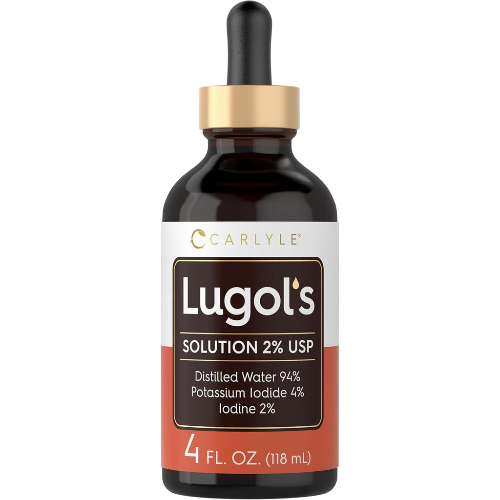Carlyle Lugols Iodine 2 Percent | 4 Fl Oz (Pack of 1) | Potassium Iodide and Iodine Solution 2% Liquid Drops