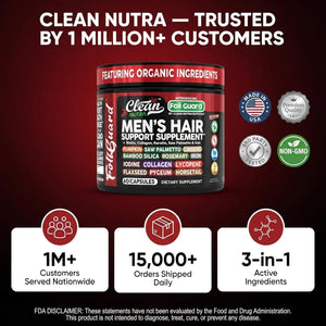 Hair Growth Supplement for Men | Biotin Hair Vitamins Collagen Pumpkin Seed Saw Palmetto Iron Ginseng Bamboo Silica Rosemary Peppermint Keratin Selenium Iodine Flaxseed Horsetail Vitamin a C D3 E B12