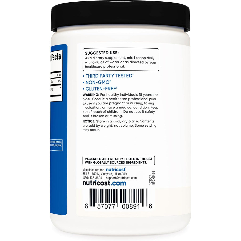 Nutricost HMB Powder (Beta-Hydroxy Beta-Methylbutyrate) 250 Grams - Gluten Free & Non-Gmo