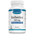 Euromedica Berberine 500 Mg - Brain & Liver Health Support Supplement - Dietary Supplement with Indian Barberry Root Extract - Vegan Capsules for Metabolic Health Support - 60 Capsules