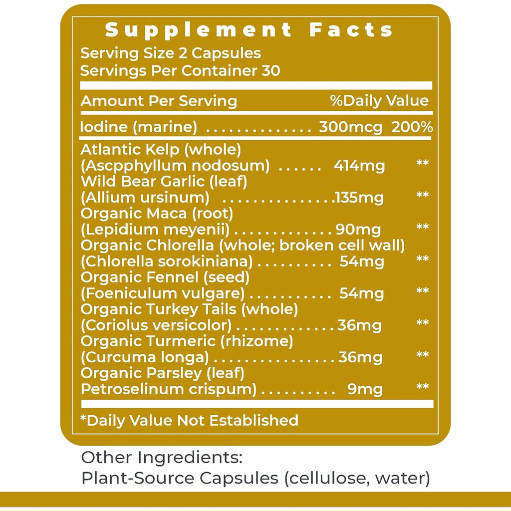 Premier Research Labs Thyroven - Thyroid Support for Women, Thyroid Support for Men, Thyroid Supplement, Thyroid Support Complex with Naturally-Sourced Iodine - 60 Capsules