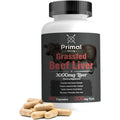 Primal Being Grassfed Beef Liver - 3000Mg Freeze Dried Capsules - Pasture Raised in New Zealand - Natural Beef Organ Supplement - Liver Supplement for Energy and Wellness - 180 Count
