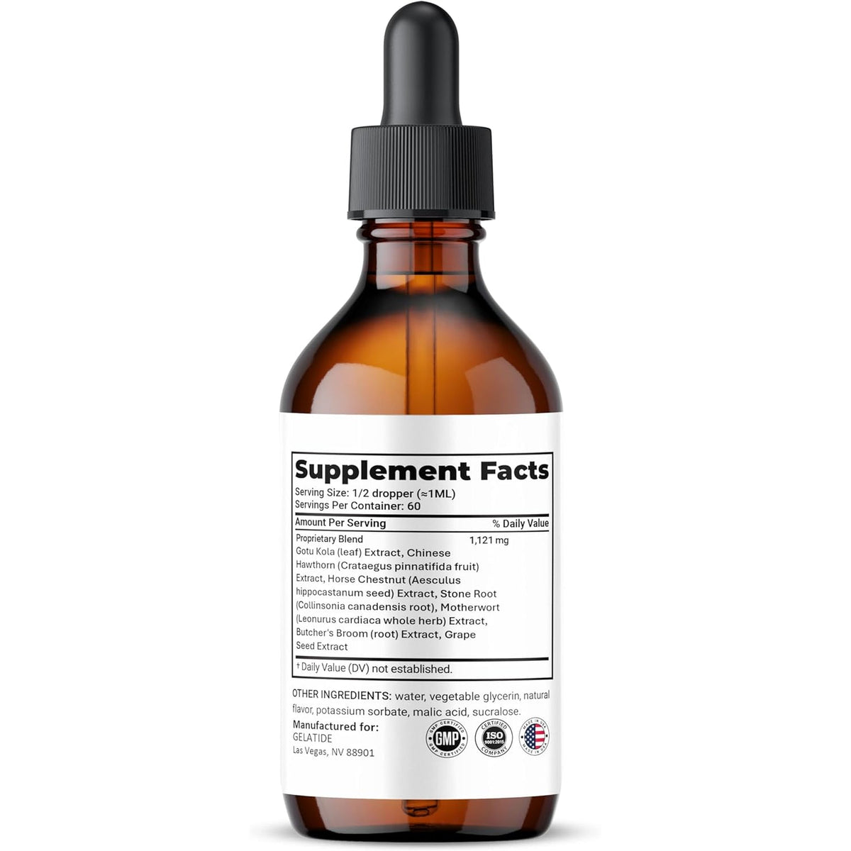 Gelatide Drops, Maximum Potency Supplement, Gela Tide Liquid Extract Advanced Premium Formula, All Natural for Men and Women 60 ML (2)