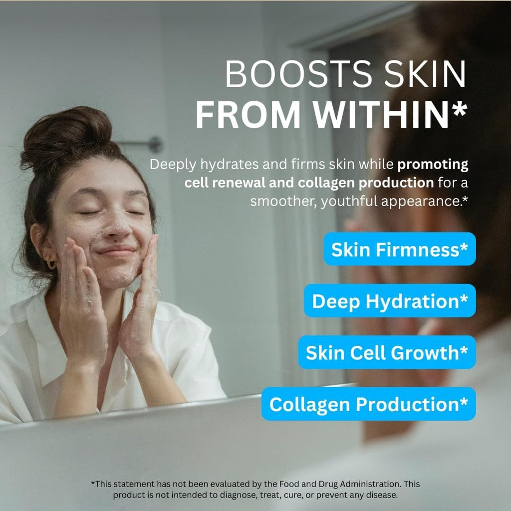 Colostrum & Collagen Peptides Powder with Biotin, Hyaluronic Acid & Vitamin C | Gut Health & Bloating, Immune Support, Hair, Skin & Nails Supplement | Unflavored | 30 Servings