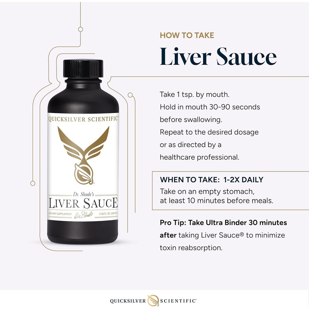 Quicksilver Scientific Liver Sauce - Liposomal Liver Detox with DIM, Quercetin, Lipoic Acid, Milk Thistle and Dandelion Root Supplement - Supports Bile & Toxin Momentum (100 Ml / 3.38 Oz)