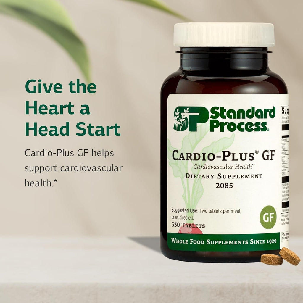 Standard Process Cardio-Plus GF - Supports Heart Health & Circulation - Cardiovascular Support with Vitamins B6, C & E - Includes Niacin & Selenium - Gluten-Free, Non-Dairy & Non-Soy - 330 Tablets