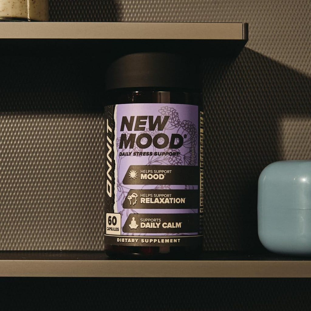 ONNIT New Mood Daily Stress Support Capsules, IGEN™ Non-Gmo Tested, Sleep and Mood Support Supplement for Men and Women, Daily Stress Management Capsules, 30 Count