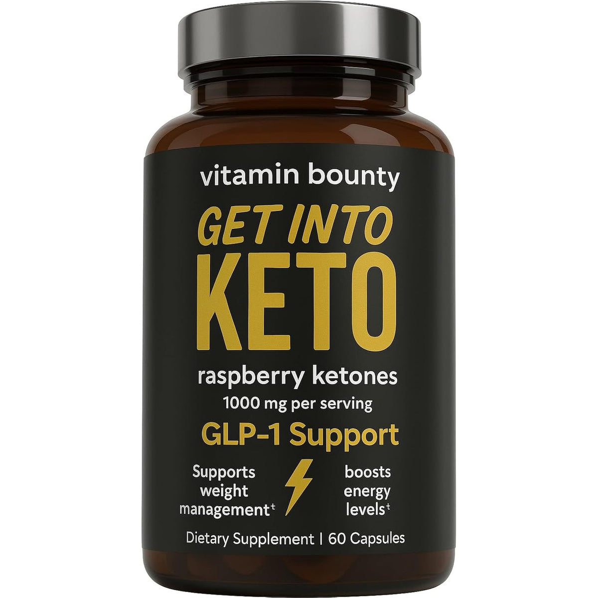 Vitamin Bounty Premium Raspberry Ketones Supplement - Keto Pills for Weight Loss - Promotes Ketosis & Metabolism Support - Keto Diet Aid - Energy Boost for Women & Men - 60 Capsules
