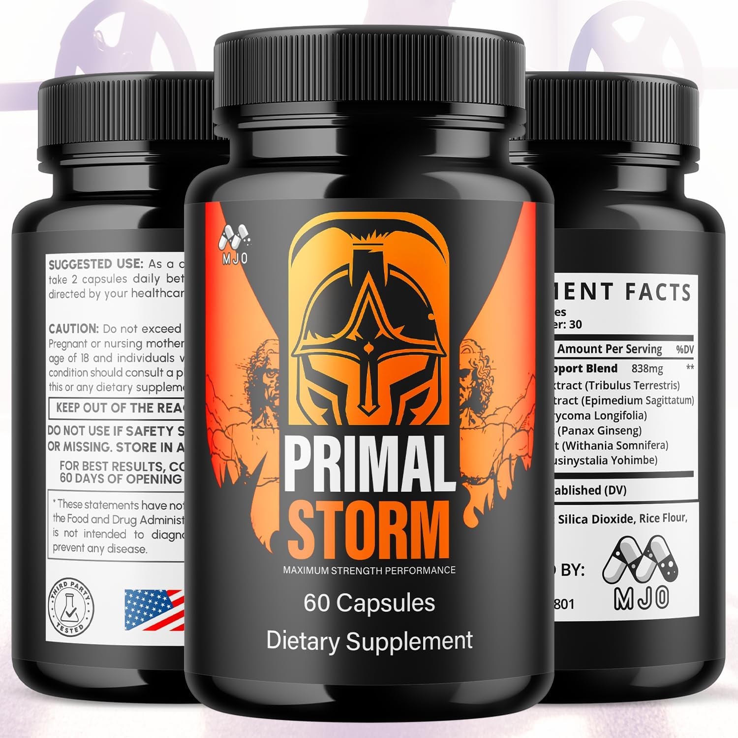 Primal Storm Capsules, Official Primal Storm Supplement for Men with All Natural Ingredients, Advanced Primalstorm Health and Wellness Pills Maximum Strength Formula Vitamin Supplement (60 Capsules)