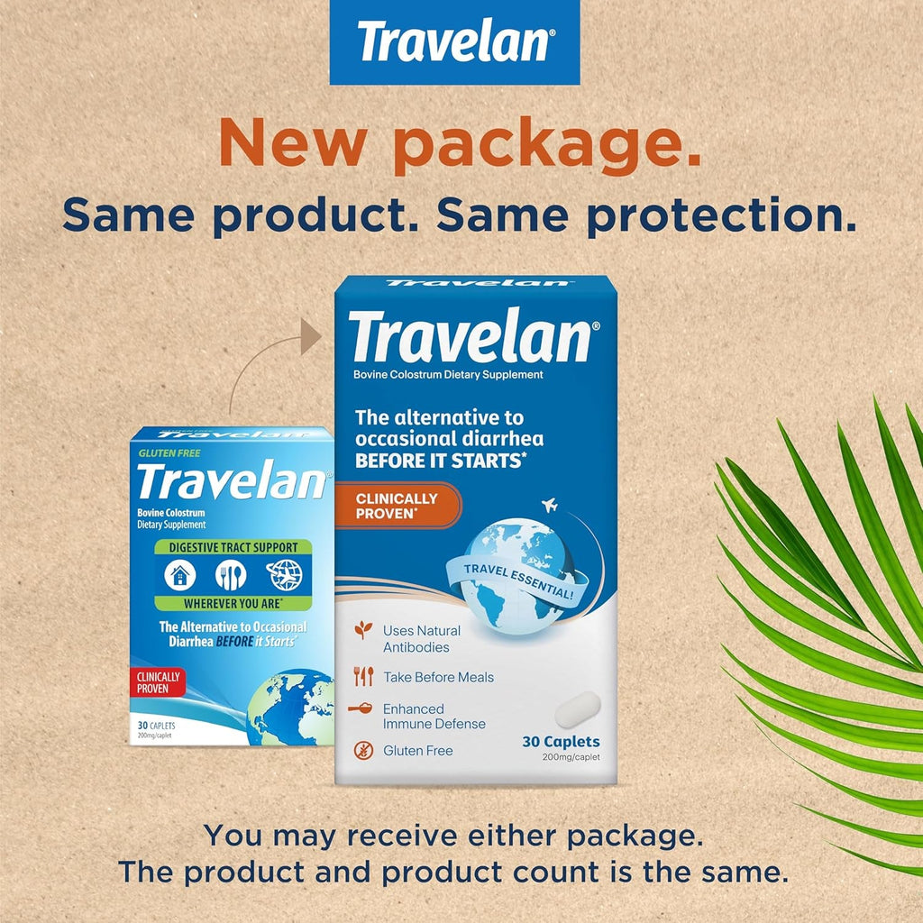Anti Diarrhea Pills Help Prevent Traveler’S Diarrhea before It Starts, Clinically Proven, Travel Essentials, Drug-Free Colostrum, Natural Digestive and Immune Support Supplement, 30 Count