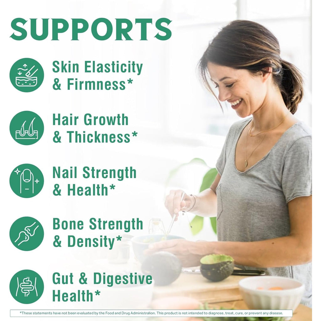 Vitalibre Bovine Collagen Peptides Powder for Women and Men, Grass-Fed Hydrolyzed Collagen Protein Type I & III, Skin, Hair, Nails, Bones, Digestion, Unflavored, Non-Gmo, Keto & GF, 11 Servings, 8Oz