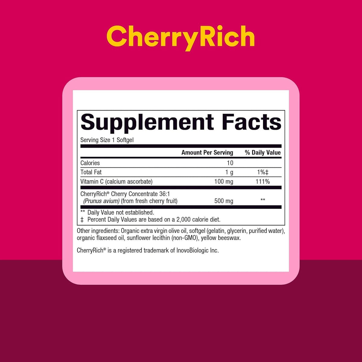 Cherryrich by Natural Factors, Super Strength Cherry Concentrate, Antioxidant Support for Healthy Joints and Uric Acid Metabolism, 90 Softgels (90 Servings)