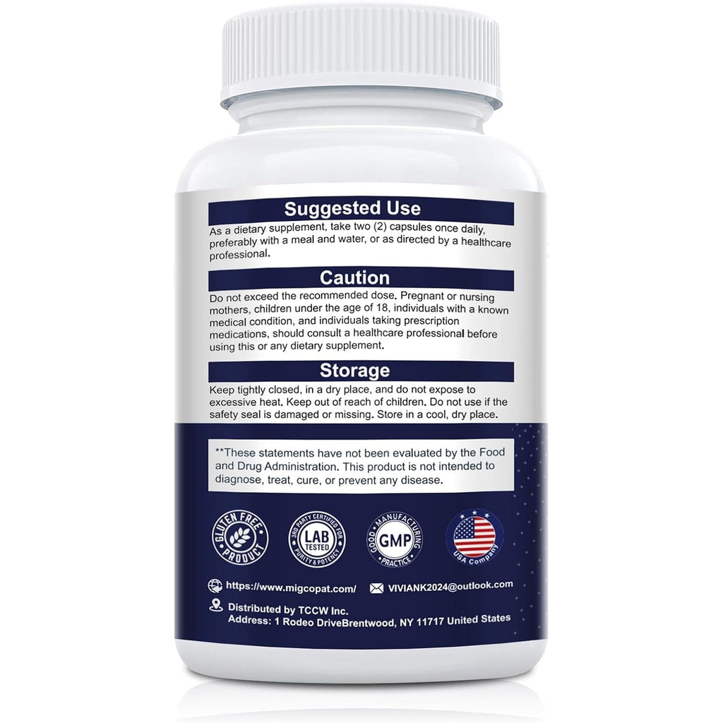 Migcopat Probiotic Prebiotic, Postbiotic & Digestive Enzymes for Digestive Health, 80 Billion CFU Probiotics Complete Gut Support with Berberine, Cinnamon, L-Glutamine, for Men & Women, 120 Capsules
